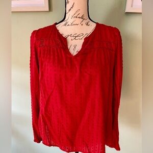 Elegant Red Women's Banana Republic Top Size Small